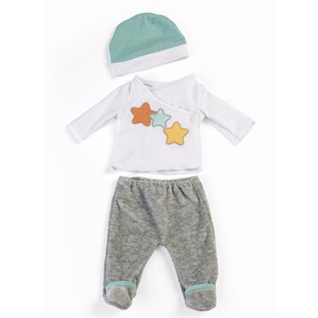 Gender Neutral Doll 2-Piece Pajama Set in Grey