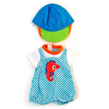 Doll Clothes, Fits 12-5 / 8" Dolls, Warm Weather Jumper / Cap Set