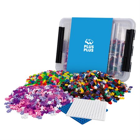 Plus-Plus® School Set, 2400 pieces in Tub w / 2 Baseplates
