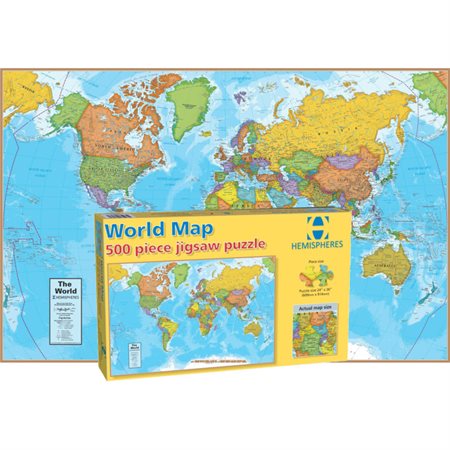 World Map International 500-Piece Jigsaw Puzzle