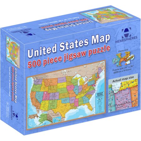 United States Map International 500-Piece Jigsaw Puzzle