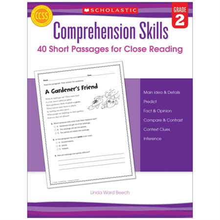 Comprehension Skills: Short Passages for Close Reading, Grade 2