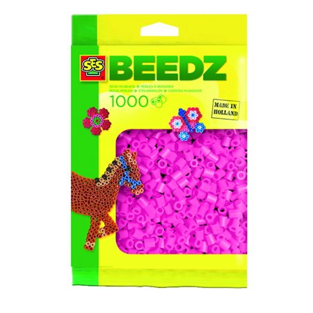 SES Creative Iron-On-Beads Neon Pink, Pack of 1000 