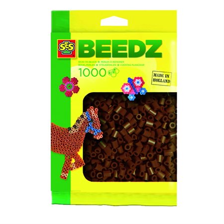 SES Creative Iron-On-Beads Dark Brown, Pack of 1000 