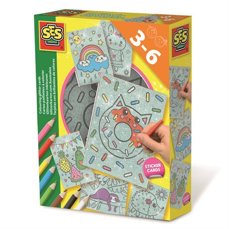 SES Creative Colouring Glitter Cards