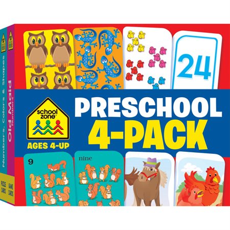 Preschool Flash Cards 4-Pack