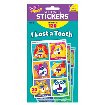 Tear & Share Stickers™ Value Pack, 20 sheets