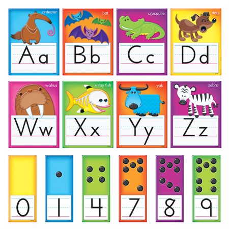 Awesome Animals Alphabet Cards, Standard Manuscript