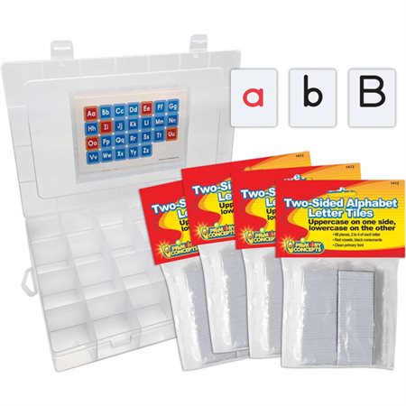 Two-Sided Alphabet Letter Tiles, 4-pack