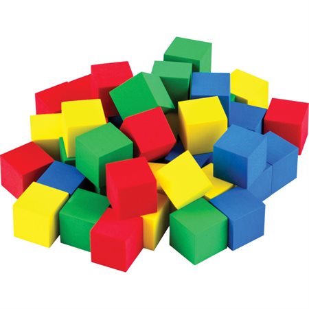 STEM Basics: Multicolor 3 / 4" Foam Cubes, 40 Count